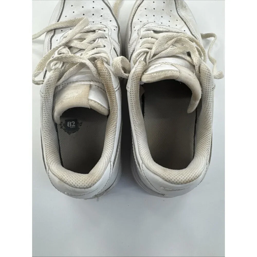 Nike Air Force 1 Shoes Youth Boys 3 Y White Leather Athletic Sneakers School Gym